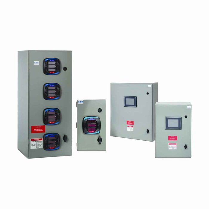 Eaton PXM1100MA15-4B2A-M Enclosed meter, 2-PXM1100, Integral Display, 415Vac/300Vdc Max Cntrl Power, 5A Sec, ModbusTCP, NO IO, NEMA4X, CPT (480Vac)
