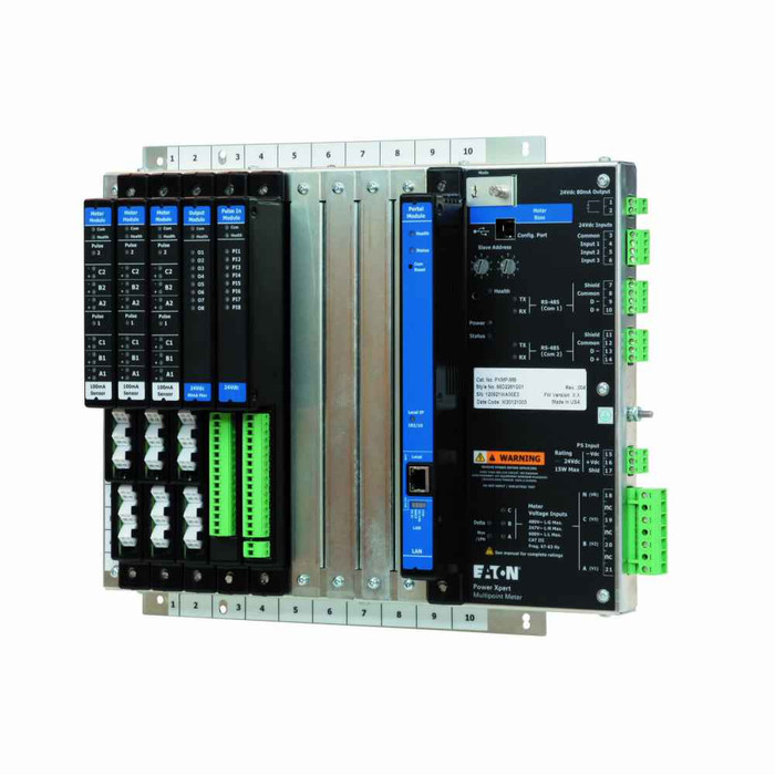 Eaton PXMP-MB-2C-A Power XpertT Multi-Point Meter, Three-phase, 400-500 Vac to 24 Vdc, 60W