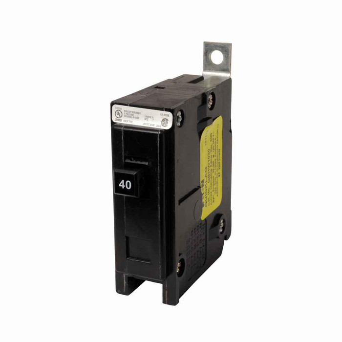 Eaton QBHW1040 Quicklag Industrial Thermal-Magnetic Circuit Breaker, Single-pole, Non-Interchangeable, 40A, 22 kAIC, 120/240V