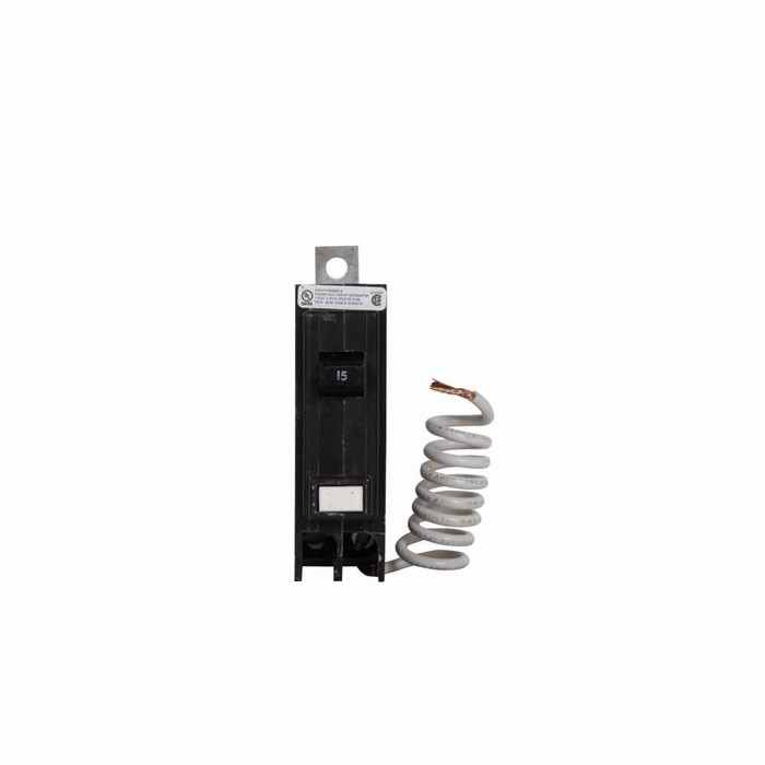 Eaton QBGFT1015 QB GFCI circuit breaker,Ground fault circuit breaker,15A,10 kAIC,Single-pole,120/240V,Non-Interchangeable,5 mA Trip sensitivity,#14–10 Cu, #12–10 Al,QBGF
