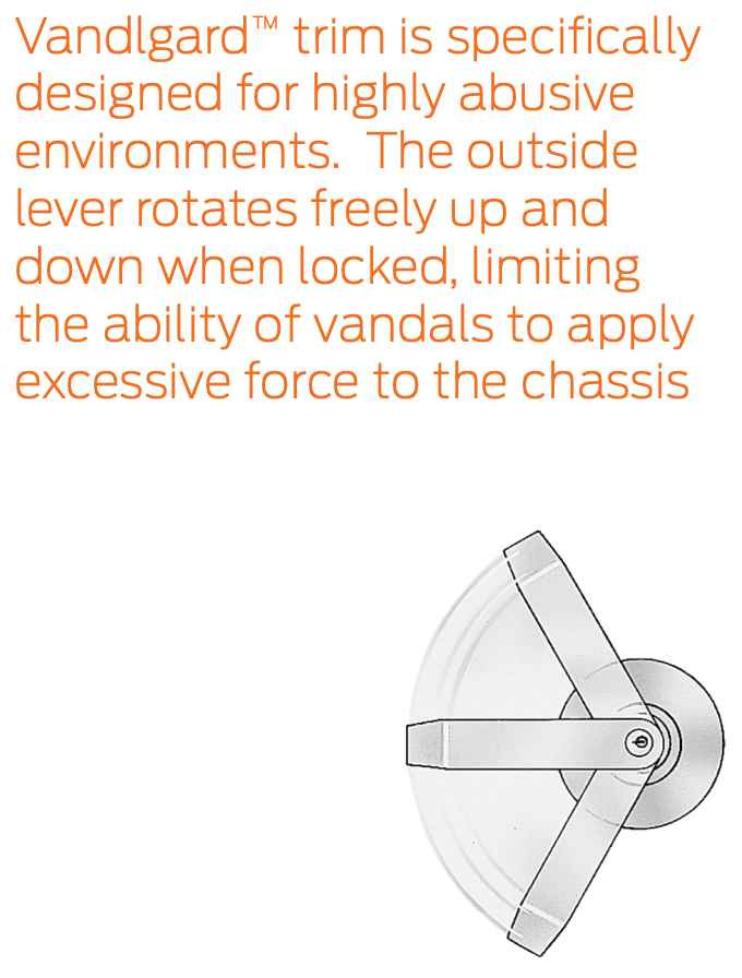Schlage Schlage ND92 - Vandlgard Entrance Lock - Grade 1 Cylindrical Keyed Lever Lock SCH-ND92-KEYED
