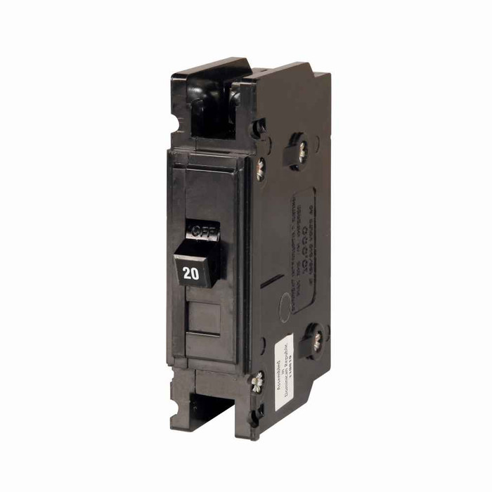 Eaton QC1020S Quicklag Type QC Industrial Thermal-Magnetic Circuit Breaker,Industrial circuit breaker,20 A,10 kAIC,Single-pole,120/240 V,Thermal-magnetic,QC,Non-interchangeable,120, 208, 240 Vac/Vdc