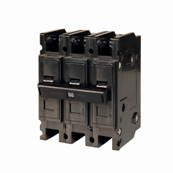 Eaton QC3100HTS Quicklag Type QC Industrial Thermal-Magnetic Circuit Breaker,Industrial circuit breaker,100 A,10 kAIC,Three-pole,240 V,Thermal-magnetic,Cable-in/cable-out,QC,Ring or spade lug terminals,Non-interchangeable,120/208/240 V