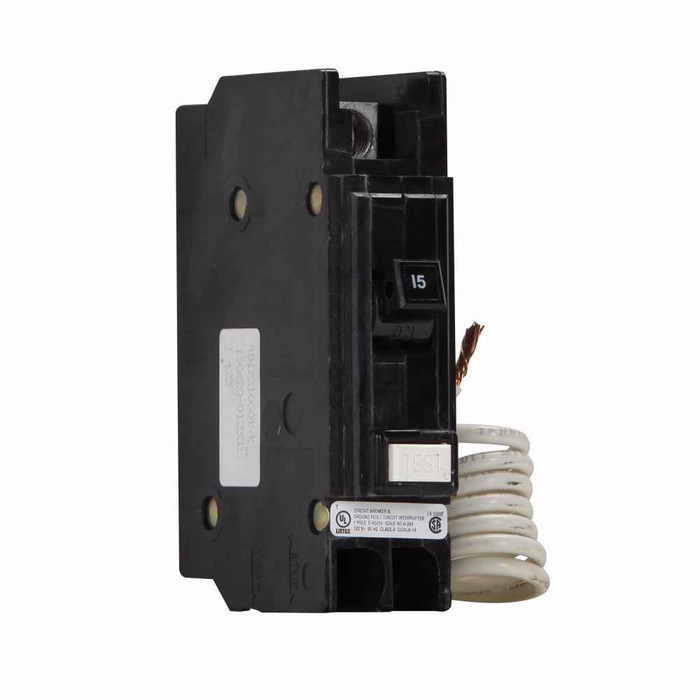 Eaton QCGFT1030 QC GFCI circuit breaker, Industrial circuit breaker, 40 A, 10 kAIC, Single-pole, 120/240 V, Cable-in/cable out, Breaker type QCGFT, 10 kAIC, Ground fault, 5 mA