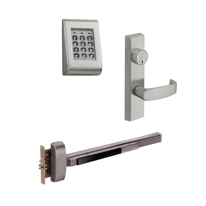 Sargent KP-8900 Series - (8977) Standalone Keypad Mortise Exit Device with Cylinder Override, Heavy Duty, Wide Stile