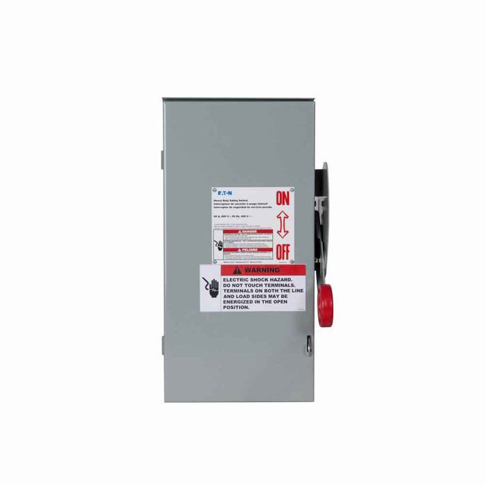 Eaton DH166UWKN DC disconnect, Single-throw, 600A, NEMA 4X, Stainless steel, Class R fuses, Non-fusible, Single-pole, One-wire