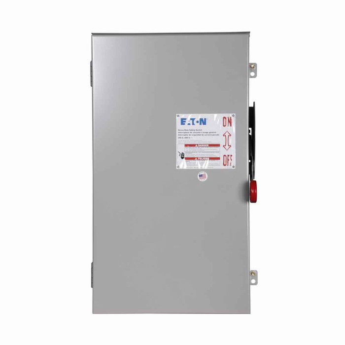Eaton DH164URKN DC disconnect, Single-throw, 200A, NEMA 3R, Painted galvanized steel, Class R fuses, Non-fusible, Single-pole, One-wire, 40 at 250 Vdc