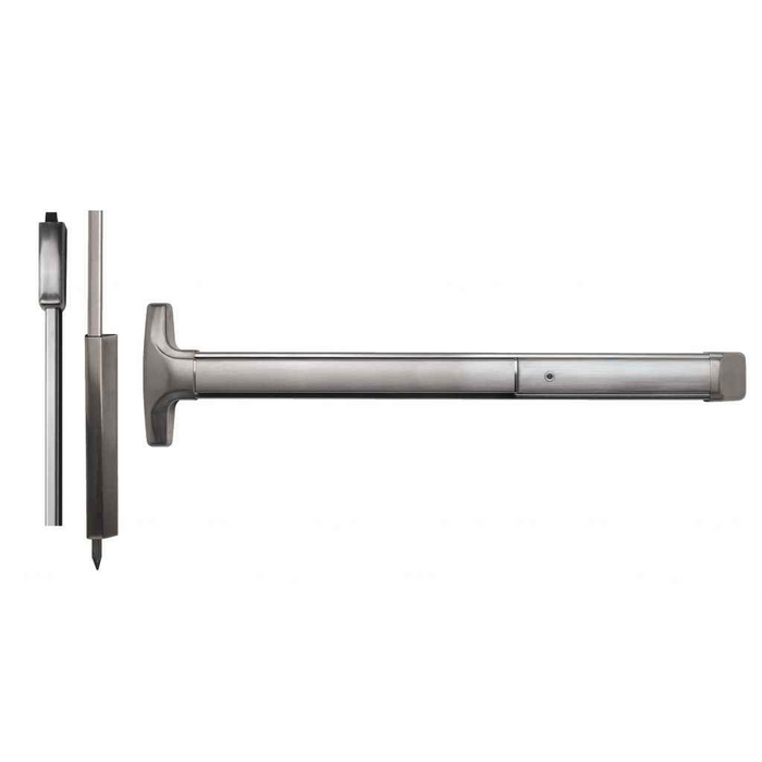 Detex Advantex 50/51 Series Narrow Stile Surface Vertical Rod Exit Device with Dummy Pull Trim