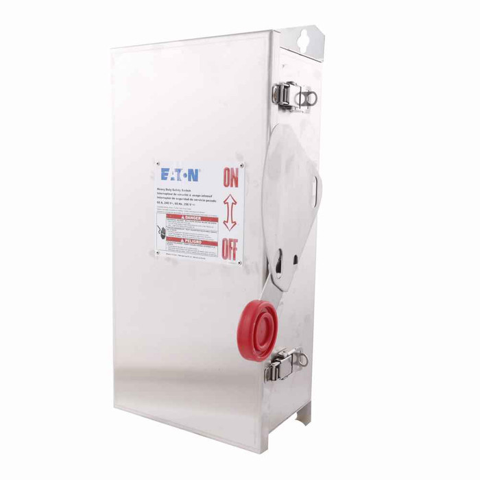 Eaton DH323FCK Heavy duty single-throw fused safety switch, Corrosion resistant, 100 A, NEMA 4X, Non-metallic, KRYDON, Class H, Three-pole, Three-wire, 240 V, Max Hp: 7.5, 15/ 15, 30/ 20 hp (1,3PH @Std/TD/250 Vdc), #14-#1/0 Cu/Al