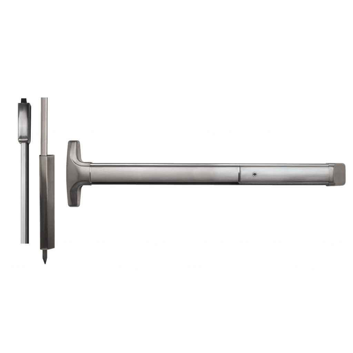 Detex Advantex 50/51 Series Narrow Stile Surface Vertical Rod Exit Device with Key Unlocks Lever Function
