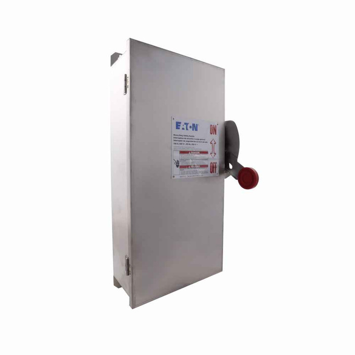 Eaton DH323NWK Enhanced visible blade single-throw safety switch, Corrosion resistant, 100 A, NEMA 4X, 304 stainless steel, Class H, Neutral, Three-pole, Four-wire, 240 V, Max Hp: 7.5, 15/ 15, 30/ 20 hp (1,3PH @Std/TD/250 Vdc), #14-#1/0 Cu/Al