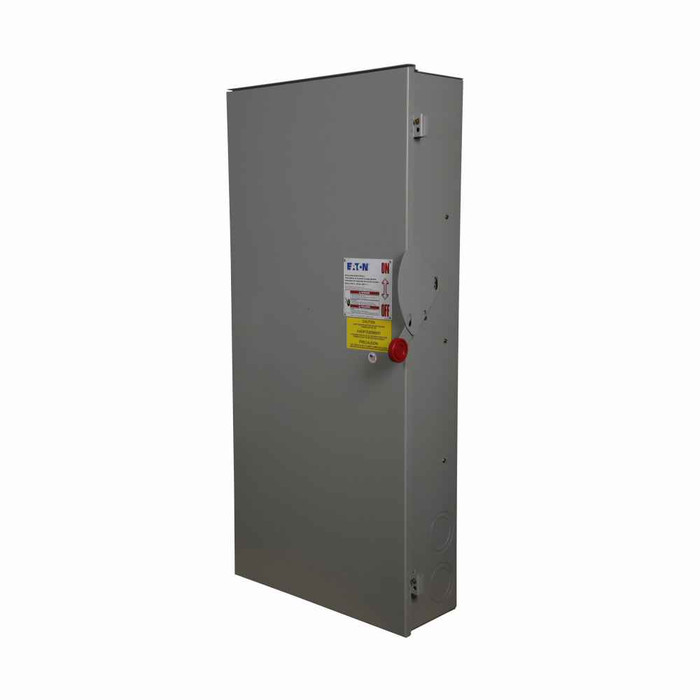 Eaton DH327FGKV Heavy duty single-throw fused safety switch, Enhanced visible blade, 800 A, NEMA 1, Painted steel, Class L, Fusible without neutral, Three-pole, Three-wire, 240 V, Max Hp: 100 hp (3PH @Std), (4)#1/0-(4)750 kcmil Al