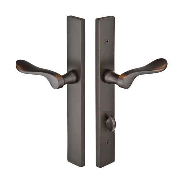 Emtek Emtek 11A3 Multi Point Lock Trim (Door Config #1) - Brass Plates, Modern Style (1.5" x 11"), Non-Keyed American Style Thumbturn Inside EMTEK-11A3