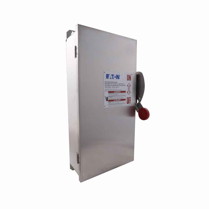Eaton DH363UWKX Heavy duty single-throw non-fused safety switch, Single-throw, 100A, NEMA 4X, Stainless steel, Non-fusible, Three-pole, Three-wire, 20 at 240 Vac TD 1 Ph, 40 at 480 Vac TD 1 Ph, 50 at 600 Vac TD 1 Ph, 40 at 240 Vac TD 3 Ph