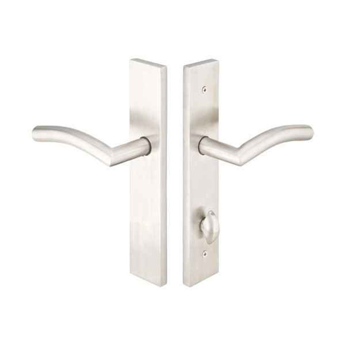 Emtek Emtek 11B3 Multi Point Lock Trim (Door Config #1) - Stainless Steel Plates, Modern Style (2" x 10"), Non-Keyed American Style Thumbturn Inside EMTEK-11B3-SS