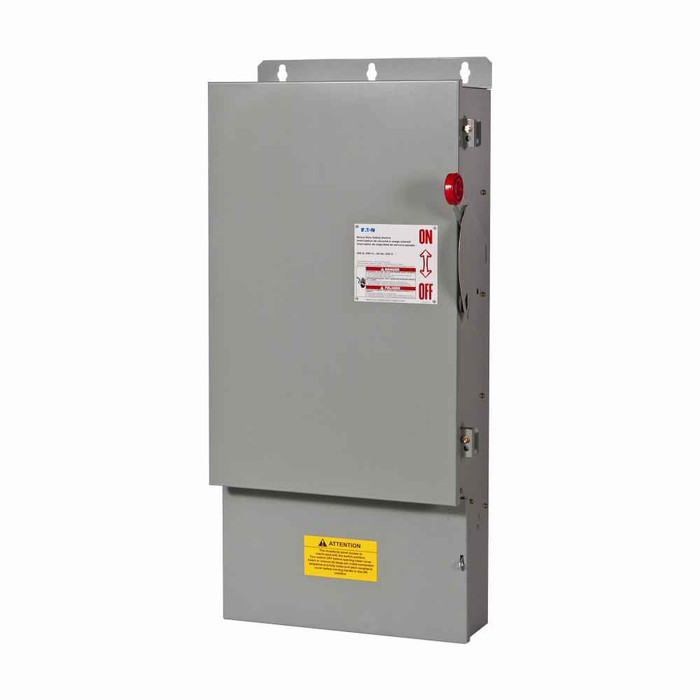 Eaton DH364NGKLC Quick Connect Safety Switch, Heavy Duty, Single-Throw, 200A, 600V,3P, Fusible with solid neutral, Series K, NEMA 1, Cam-Lok