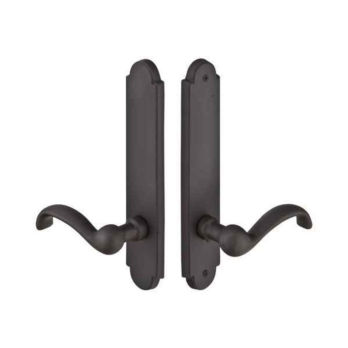Emtek Emtek 1225 Multi Point Lock Trim (Door Config #2) - Sandcast Bronze Plates, Arched Style (2" x 10"), Dummy Pair EMTEK-1225