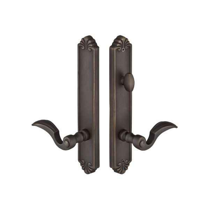 Emtek Emtek 1243 Multi Point Lock Trim (Door Config #2) - Lost Wax Cast Bronze Plates, Tuscany Style (2" x 10.5"), Non-Keyed American Style Thumbturn Inside EMTEK-1243