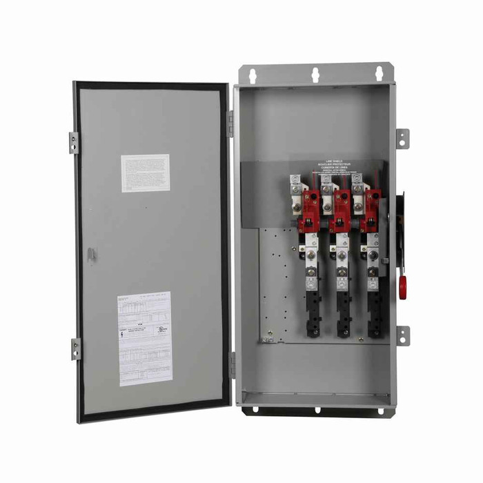 Eaton DH364UCK Heavy duty single-throw non-fused safety switch, Single-throw, 200A, NEMA 4X, Non-metallic, , Non-fusible, Three-pole, Three-wire, 50 at 480 Vac TD 1 Ph, 50 at 600 Vac TD 1 Ph, 60 at 240 Vac TD 3 Ph, 125 at 480 Vac TD 3 Ph