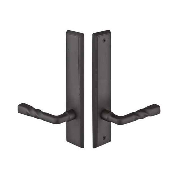 Emtek Emtek 1265 Multi Point Lock Trim (Door Config #2) - Sandcast Bronze Plates, Rectangular Style (2" x 10"), Dummy Pair EMTEK-1265