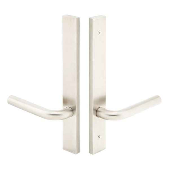 Emtek Emtek 12A4 Multi Point Lock Trim (Door Config #2) - Stainless Steel Plates, Modern Style (1.5" x 11"), Non-Keyed Fixed Handle Outside, Operating Handle Inside (for Semi-Active Door) EMTEK-12A4-SS