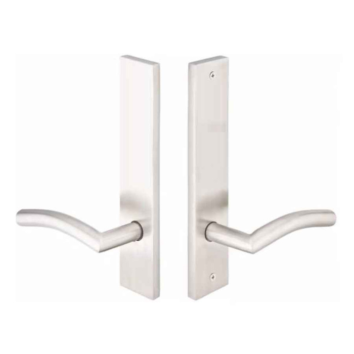 Emtek Emtek 12B2 Multi Point Lock Trim (Door Config #2) - Stainless Steel Plates, Modern Style (2" x 10"), Non-Keyed Passage EMTEK-12B2-SS