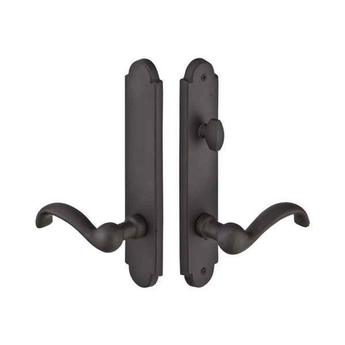 Emtek Emtek 1323 Multi Point Lock Trim (Door Config #3) - Sandcast Bronze Plates, Arched Style (2" x 10"), Non-Keyed American Style Thumbturn Inside EMTEK-1323