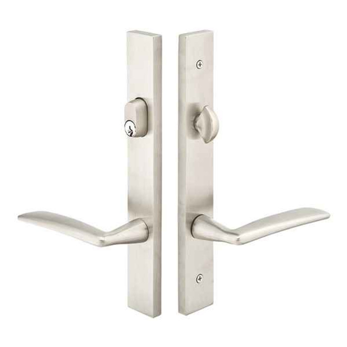 Emtek Emtek 13A1 Multi Point Lock Trim (Door Config #3) - Stainless Steel Plates, Modern Style (1.5" x 11"), Keyed with American Cylinder Hub ABOVE Handle EMTEK-13A1-SS
