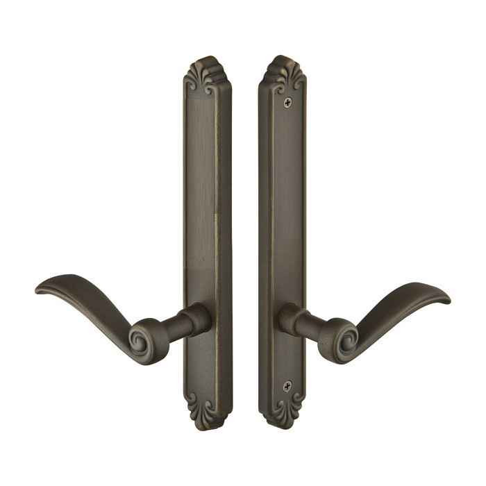 Emtek Emtek 1432 Multi Point Lock Trim (Door Config #4) - Lost Wax Cast Bronze Plates, Tuscany Style (1.5" x 11-1/8"), Non-Keyed Passage EMTEK-1432