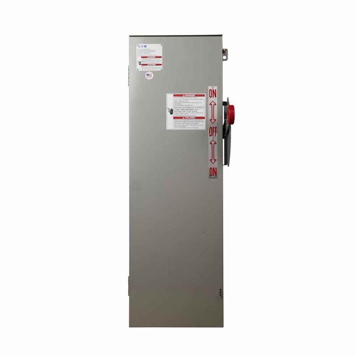Eaton DT321FRK Heavy duty double-throw safety switch, 30 A, NEMA 3R, Painted galvanized steel, Class H fuses, Fusible without neutral, Three-pole, Three-wire, K-series, 240 V