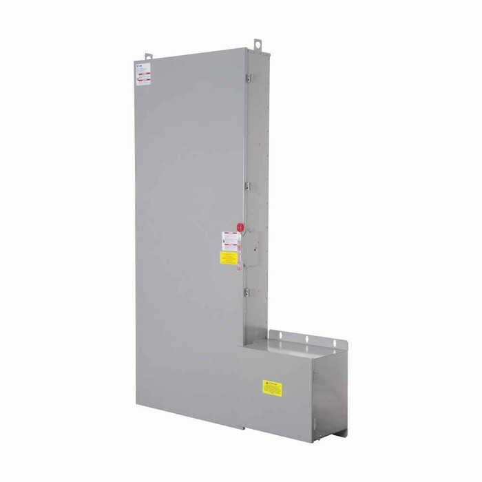 Eaton DT266NRKLP quick connect heavy-duty double throw switch,Posi-Lok,600A,NEMA 3R,Two-pole,Series K,600V,Heavy-duty,Double throw,Upper switch: fusible with solid neutral/lower switch: fusible