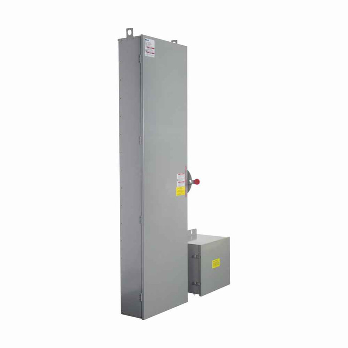 Eaton DT325SNURKLP quick connect heavy-duty double throw switch,Posi-Lok,400A,NEMA 3R,Three-pole,Series K,240V,Heavy-duty,Double throw,Upper switch: fusible with switched neutral/lower switch: unfused