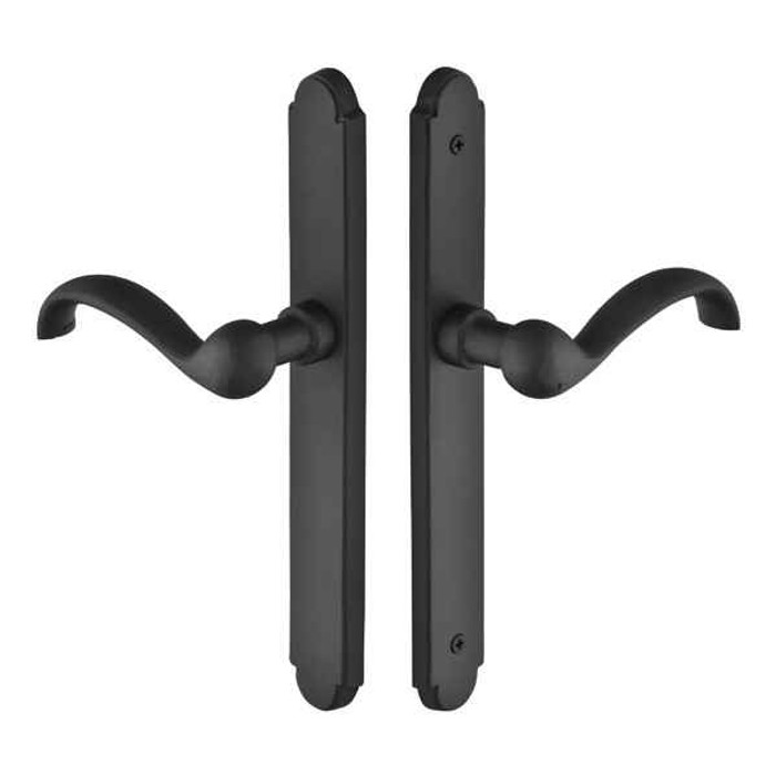 Emtek Emtek 1512 Multi Point Lock Trim (Door Config #5) - Sandcast Bronze Plates, Arched Style (1.5" x 11"), Non-Keyed Passage EMTEK-1512