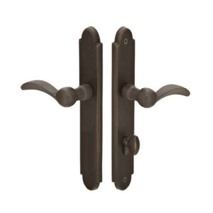 Emtek Emtek 1513 Multi Point Lock Trim (Door Config #5) - Sandcast Bronze Plates, Arched Style (1.5" x 11"), Non-Keyed American Style Thumbturn Inside EMTEK-1513
