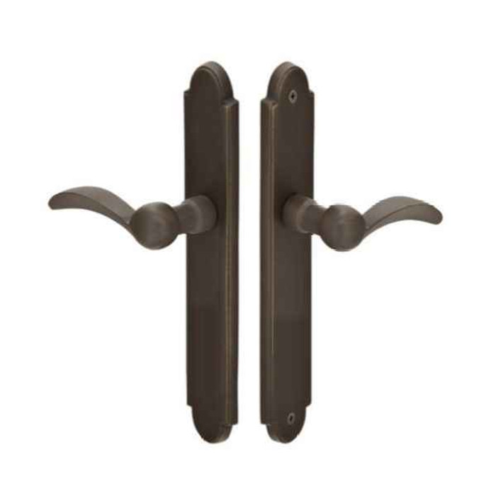 Emtek Emtek 1515 Multi Point Lock Trim (Door Config #5) - Sandcast Bronze Plates, Arched Style (1.5" x 11"), Dummy Pair EMTEK-1515