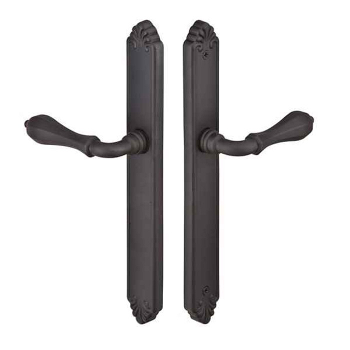 Emtek Emtek 1534 Multi Point Lock Trim (Door Config #5) - Lost Wax Cast Bronze Plates, Tuscany Style (1.5" x 11-1/8"), Non-Keyed Fixed Handle Outside, Operating Handle Inside (for Semi-Active Door) EMTEK-1534