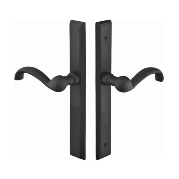 Emtek Emtek 1555 Multi Point Lock Trim (Door Config #5) - Sandcast Bronze Plates, Rectangular Style (1.5" x 11"), Dummy Pair EMTEK-1555