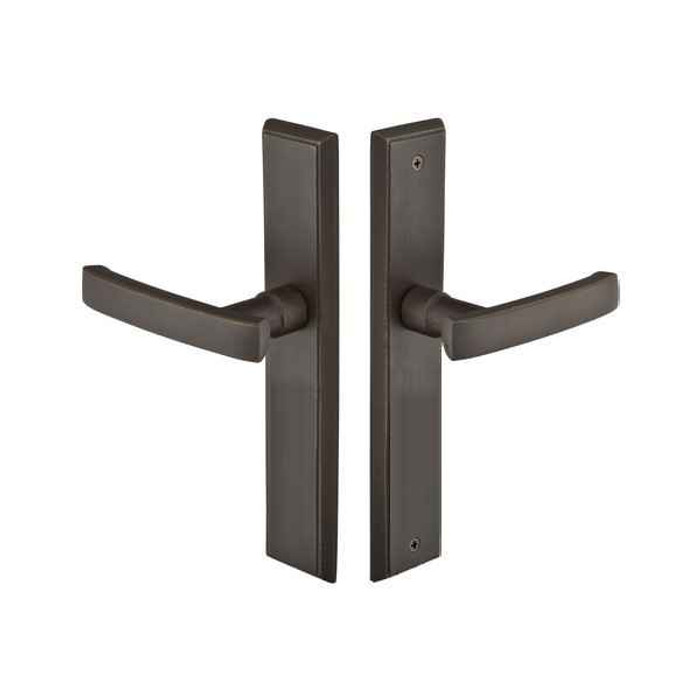 Emtek Emtek 1562 Multi Point Lock Trim (Door Config #5) - Sandcast Bronze Plates, Rectangular Style (2" x 10"), Non-Keyed Passage EMTEK-1562
