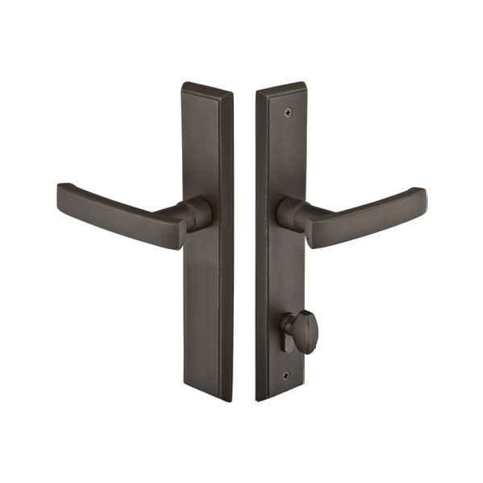 Emtek Emtek 1563 Multi Point Lock Trim (Door Config #5) - Sandcast Bronze Plates, Rectangular Style (2" x 10"), Non-Keyed American Style Thumbturn Inside EMTEK-1563