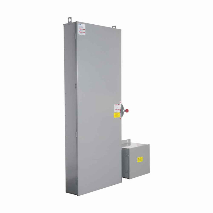Eaton DT366NGKLC quick connect heavy-duty double throw switch,Cam-Lok,600A,NEMA 1,Three-pole,Series K,600V,Heavy-duty,Double throw,Upper switch: fusible with solid neutral/lower switch: fusible