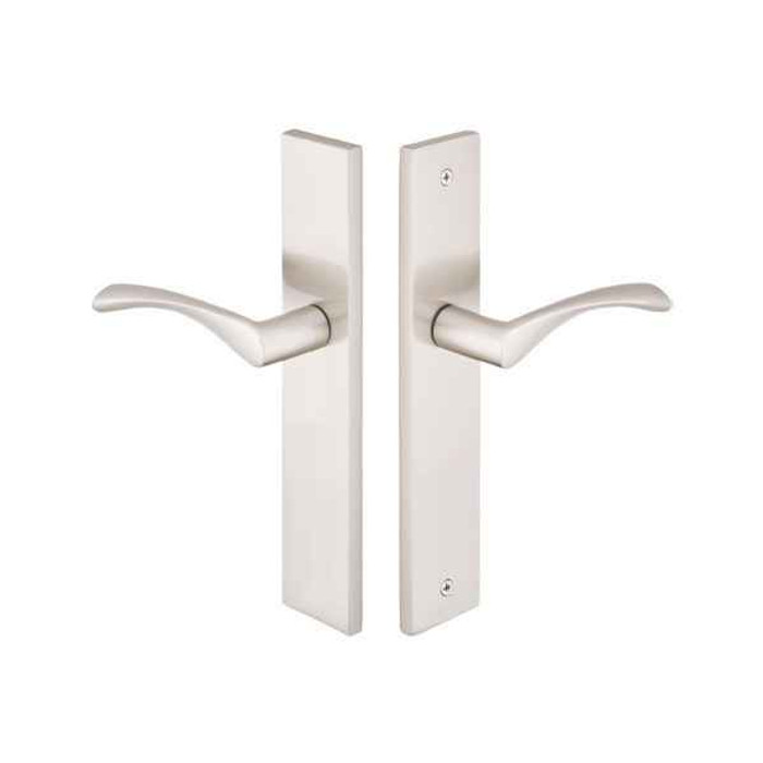 Emtek Emtek 15B2 Multi Point Lock Trim (Door Config #5) - Brass Plates, Modern Style (2" x 10"), Non-Keyed Passage EMTEK-15B2