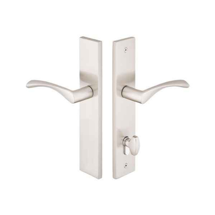 Emtek Emtek 15B3 Multi Point Lock Trim (Door Config #5) - Brass Plates, Modern Style (2" x 10"), Non-Keyed American Style Thumbturn Inside EMTEK-15B3