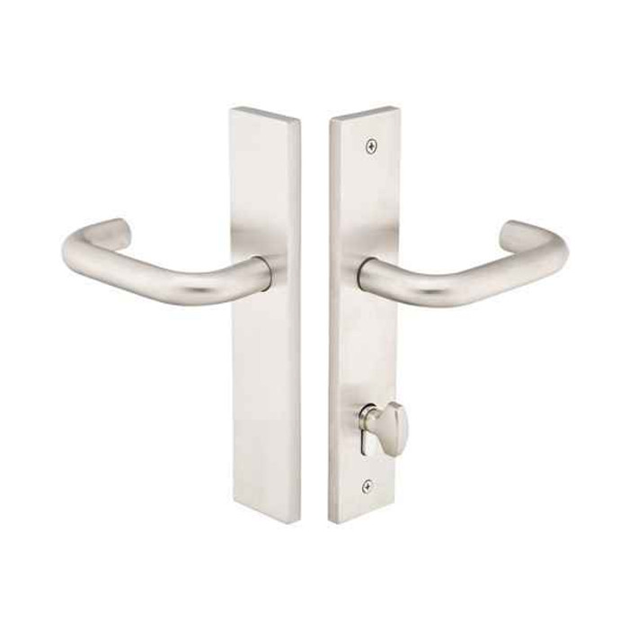 Emtek Emtek 15B3 Multi Point Lock Trim (Door Config #5) - Stainless Steel Plates, Modern Style (2" x 10"), Non-Keyed American Style Thumbturn Inside EMTEK-15B3-SS