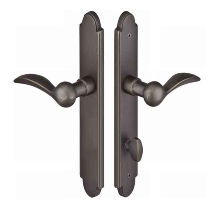 Emtek Emtek 1613 Multi Point Lock Trim (Door Config #6) - Sandcast Bronze Plates, Arched Style (1.5" x 11"), Non-Keyed American Style Thumbturn Inside EMTEK-1613