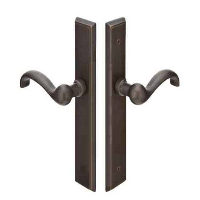 Emtek Emtek 1652 Multi Point Lock Trim (Door Config #6) - Sandcast Bronze Plates, Rectangular Style (1.5" x 11"), Non-Keyed Passage EMTEK-1652