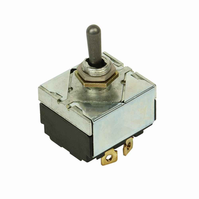 Eaton E10E315SS E10 toggle switch, Hesitation Switch, Three-pole, ON, OFF, ON, Maintained, 0.688 inch lever, Screw, Double-throw, 15A at 28 Vdc, 15A at 125 Vac, 10A at 250 Vac, 3/4 hp at 250 Vac
