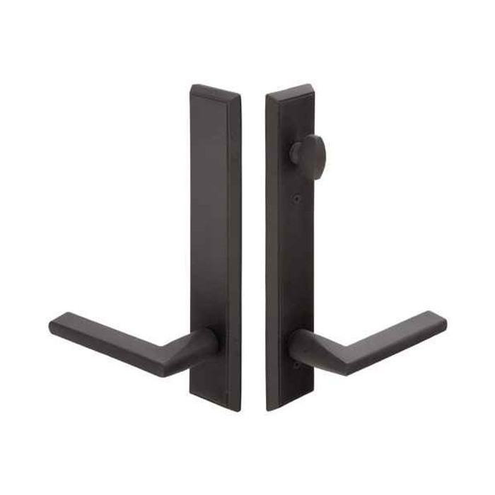 Emtek Emtek 1763 Multi Point Lock Trim (Door Config #7) - Sandcast Bronze Plates, Rectangular Style (2" x 10"), Non-Keyed American Style Thumbturn Inside EMTEK-1763