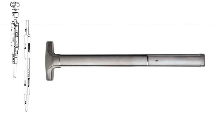 Detex Detex 6201CNV/6301CNV Advantex 62/63 Series Concealed Vertical Rod Device, Exit Only, Cover Plate DTX-6201CNV/6301CNV