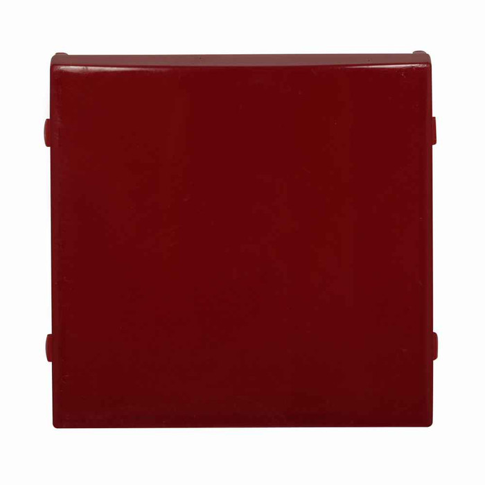 Eaton E30KF12 E30 pushbutton operator lens, E30 series, Square Multifunction Pushbutton Operator Lens, Type F, Red actuator, Legend: ON, 3/16 In high