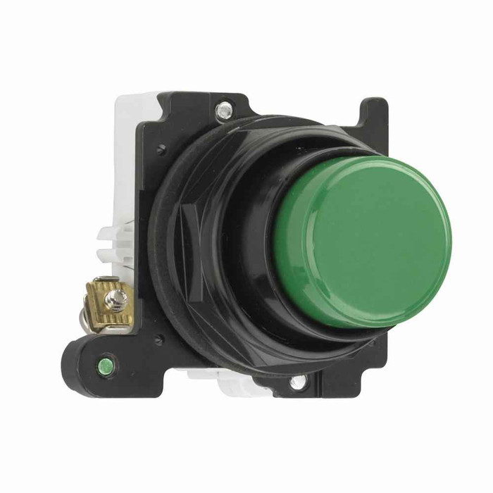 Eaton E34EB1-53X Crouse-Hinds series Pauluhn 261/262 receptacle with switch, 20A, Four-wire, three-pole, Brass, Flush, One receptacle with switch, 480 Vac